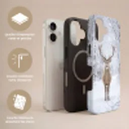 Hert - Winter - Bos - Natuur - Wit Toughcase MagSafe Apple iPhone 17 klein -USP_Lagen_FR