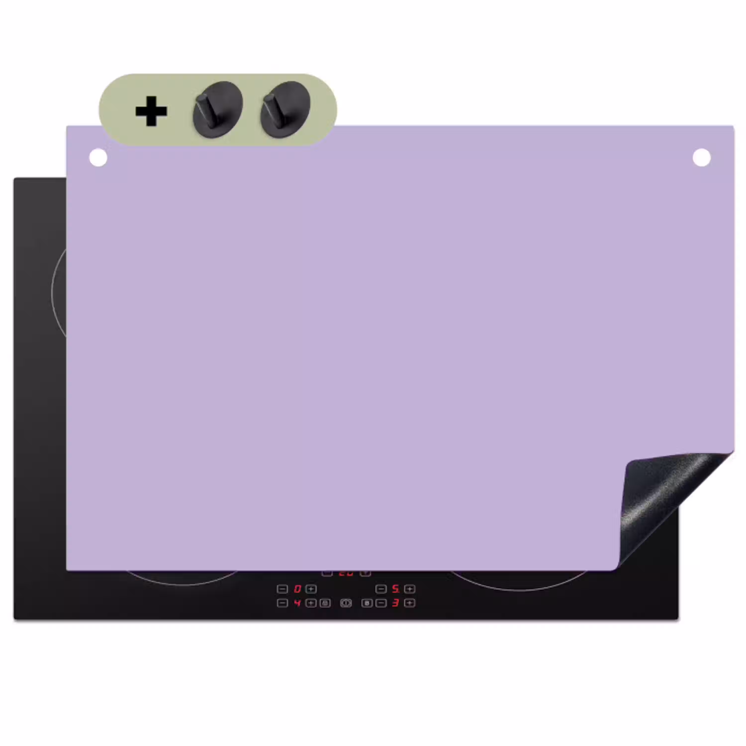 Pastel - Lilac - Paars Inductie beschemer met haakjes klein 777 -3d