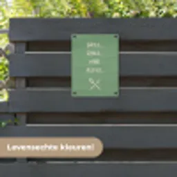 Grill - Groen - Zomer - Quote tuinposter los doek klein -sfeer3