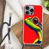 Kikker - Kleurrijk - Strepen - Ogen Hoesje iPhone 16 Pro Max met koord klein -sfeer4