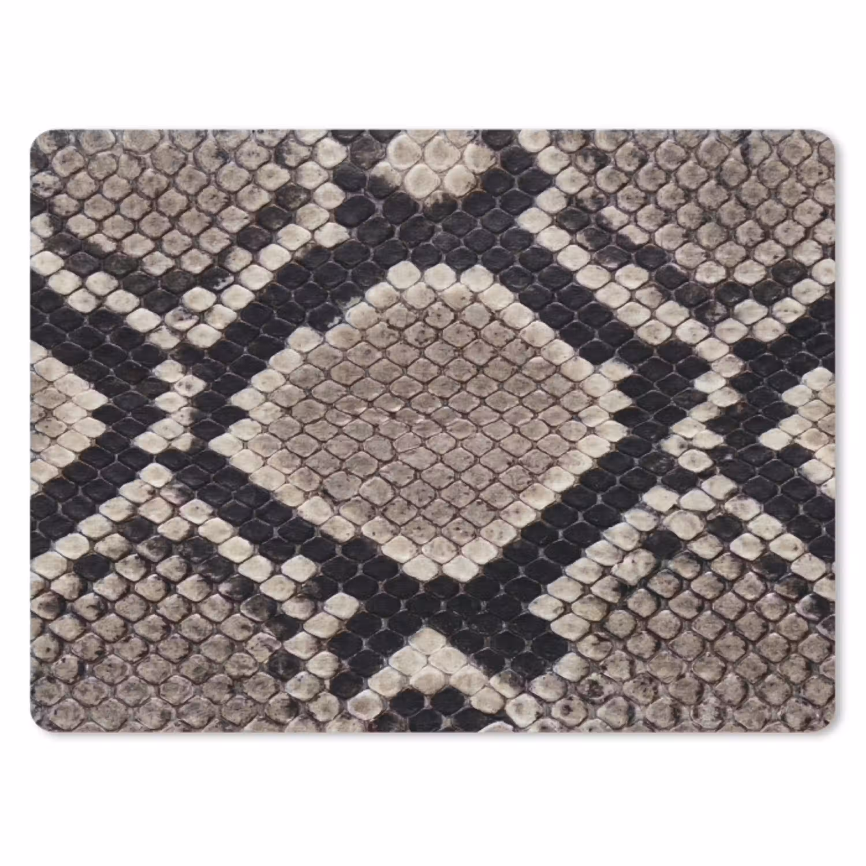 Slangenleer - Patroon - Beige muismat rubber klein -3d