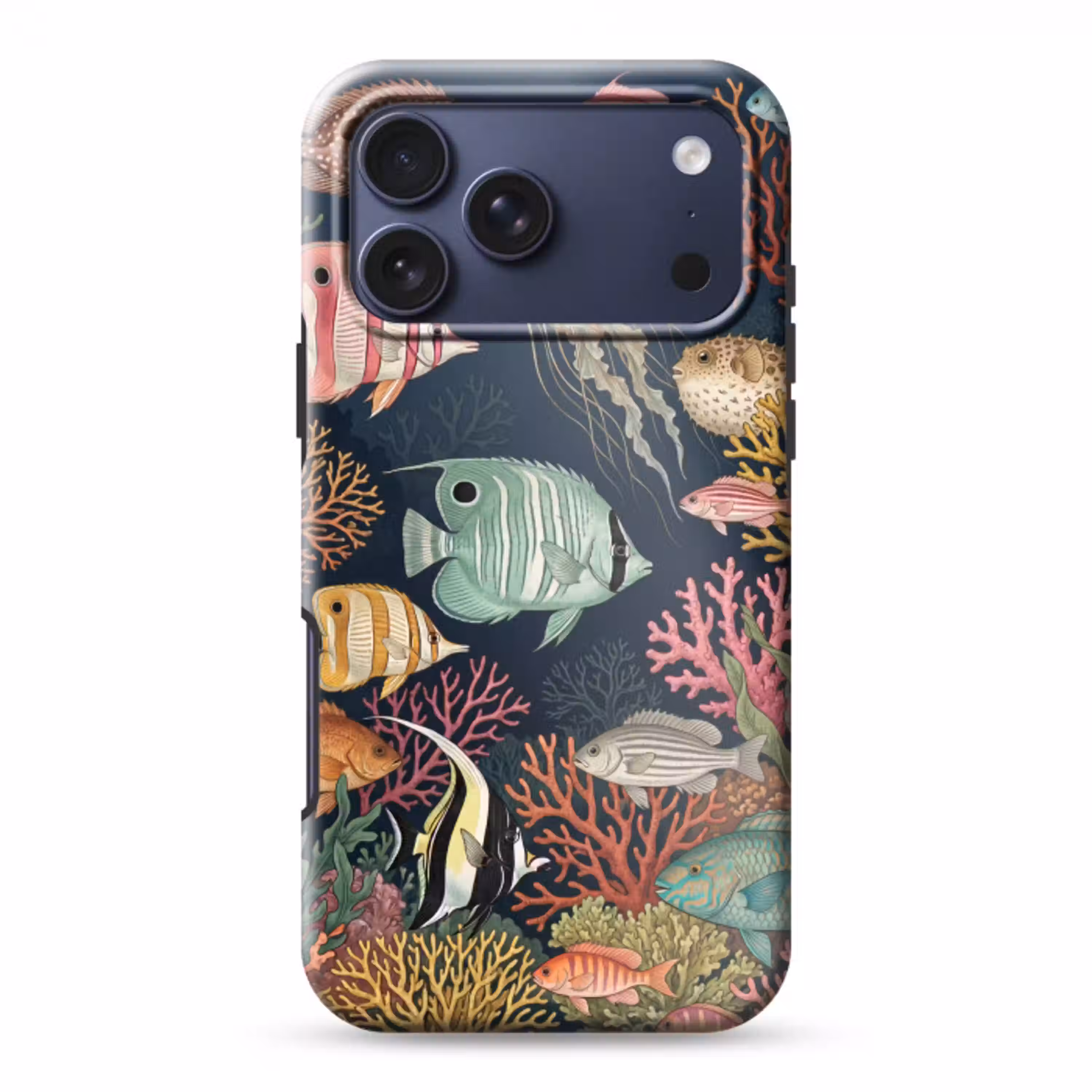 Onderwaterwereld - Vissen - Koraal - Illustratie - Kleurrijk Toughcase MagSafe Apple iPhone 17 Pro Max klein -3d