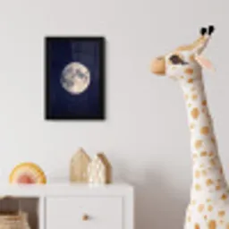 Ruimte - Maan - Kosmos fotolijst zwart zonder passe partout klein -usfeer4_kinderkamer