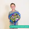 Kleurrijke Monstermix Kinderrugzak - Blauw middel -sfeer1_NL