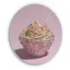 Noodles - Edelstenen - Stokjes - Roze Akoestische PET Vilt - Rond klein -3d