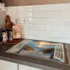 Doorkijk - Strand - Pad - Zonsondergang Inductie beschermer vinyl 3mm klein -sfeer3