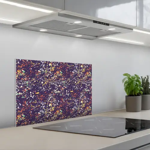 Spat - Abstract - Stippen keuken achterwand spatscherm klein 900 -3d_schuin