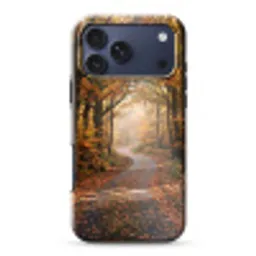 Bospad - Herfstbos - Bladeren - Oranje - Nostalgisch Toughcase MagSafe Apple iPhone 17 Pro Max klein -3d