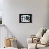 Paarden - Winter - Dieren - Natuur - Doorkijk Tuinposter op houten frame 2 cm dik klein -sfeer1