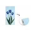 Tulpen - Blauw - Bladeren fotobehang vinyl groot -3d