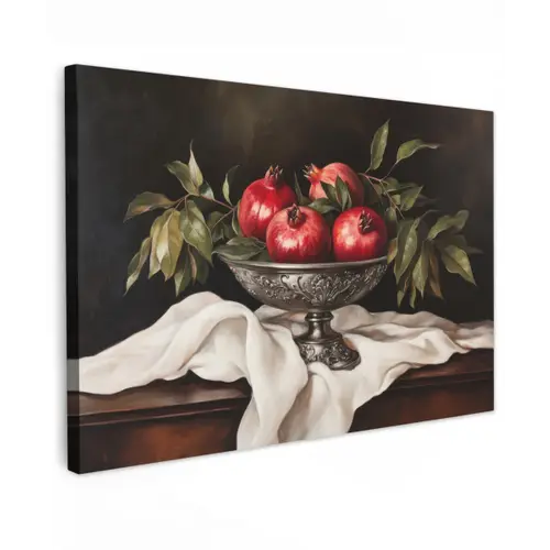 Granaatappels - Klassiek - Vintage Tuinposter op houten frame 2 cm dik klein -3d