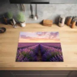 Landschap - Lavendelveld - Paars Inductie beschermer vinyl 3mm middel -sfeer5