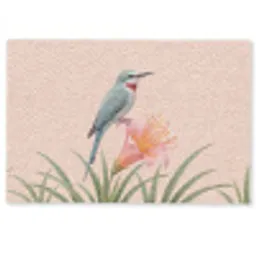 Vogel - Bloem - Natuur - Roze Deurmat klein -zkaufland3d