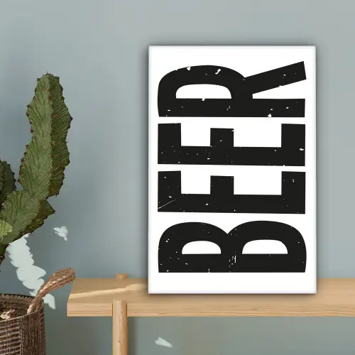 Bier - Japandi - Decoratie - Zwart canvas 2cm klein -sfeer4