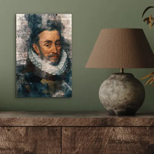 Willem van Oranje - Adriaen Thomasz - Krant aluminium wit klein -sfeer2