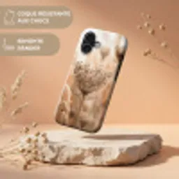Schermbloem - Droogbloem - Winter - Beige - Minimalistisch Toughcase MagSafe Apple iPhone 17 klein -USP_RandenV_FR
