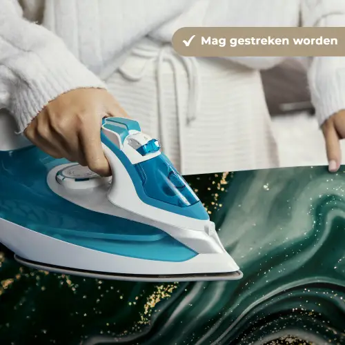 Marmerlook - Goud - Groen - Glitter - Design - Marmer Wandkleed katoen klein -sfeer9