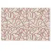 Lijnen - Abstract - Rood - Beige Deurmat klein 898 -zkaufland3d
