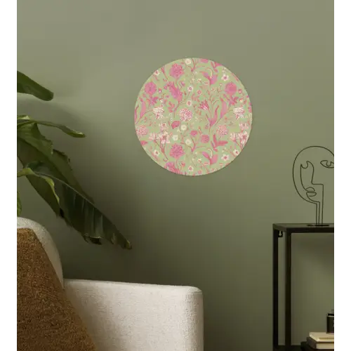 Classic - Pink - Mint Wandcirkel behangsticker klein 186 -sfeer2