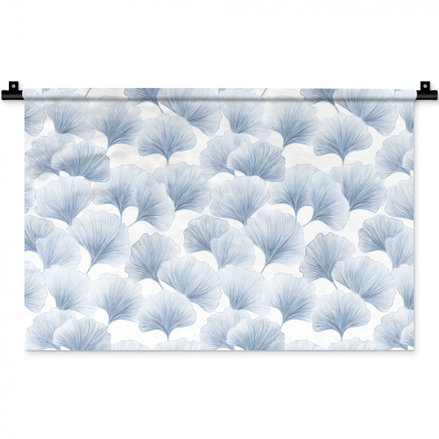 Waaier - Modern - Blauw Wandkleed katoen klein 269 -zz3d