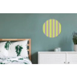 Strepen - Patroon - Groen Wandcirkel aluminium klein 190 -slaapkamer