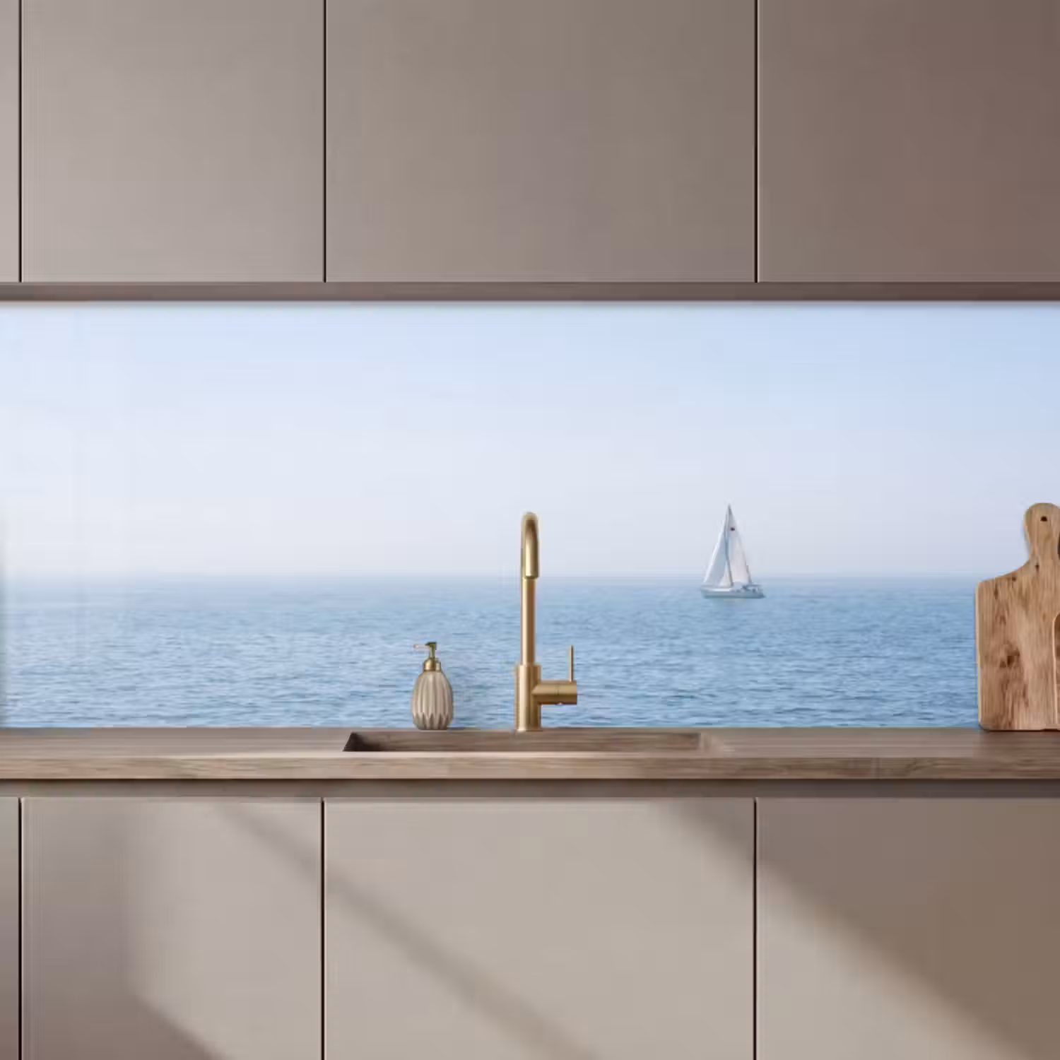 Küchenrückwand - Horizont - Segelboot - Meer