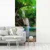 Jungle - Waterval - Planten - Water - Natuur fotobehang vinyl groot -woonkamer