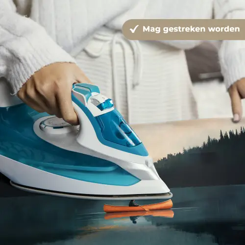 Bossen - Meer - Kano - Oranje Wandkleed katoen klein -sfeer9
