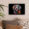 Graffiti - Hond - Zwart - Kleuren canvas 2cm klein -sfeer1