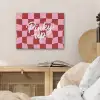 Pinky up - Geblokt - Bordeauxrood PET vilt klein -sfeer3