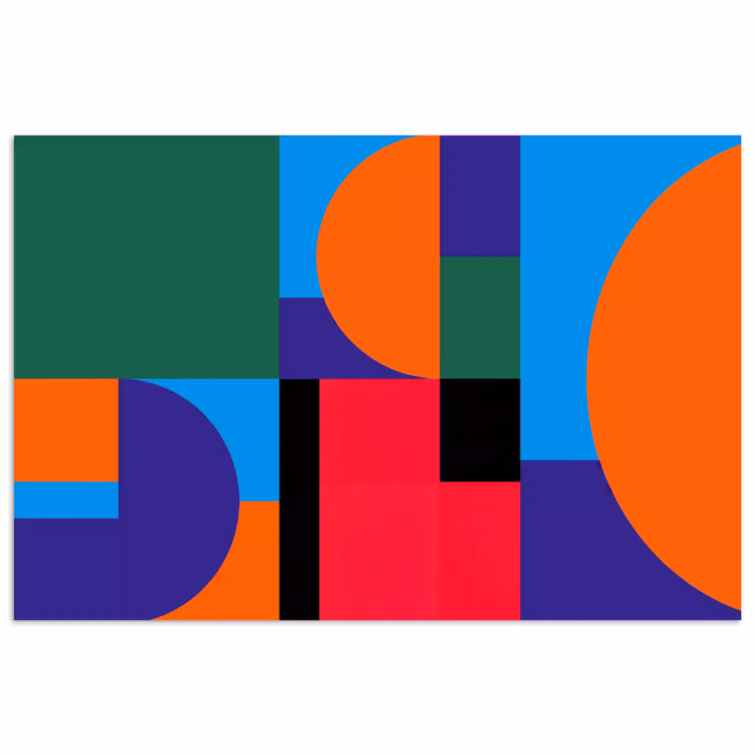 Geometrisch - Abstract - Vormen - Kleurrijk - Modern poster papier klein -3d