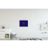 Yes fun - Rood - Blauw - Stippen textielposter latten blank klein -kinderkamer