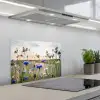 Zomeravond met Korenbloemen keuken achterwand spatscherm klein -3d_schuin