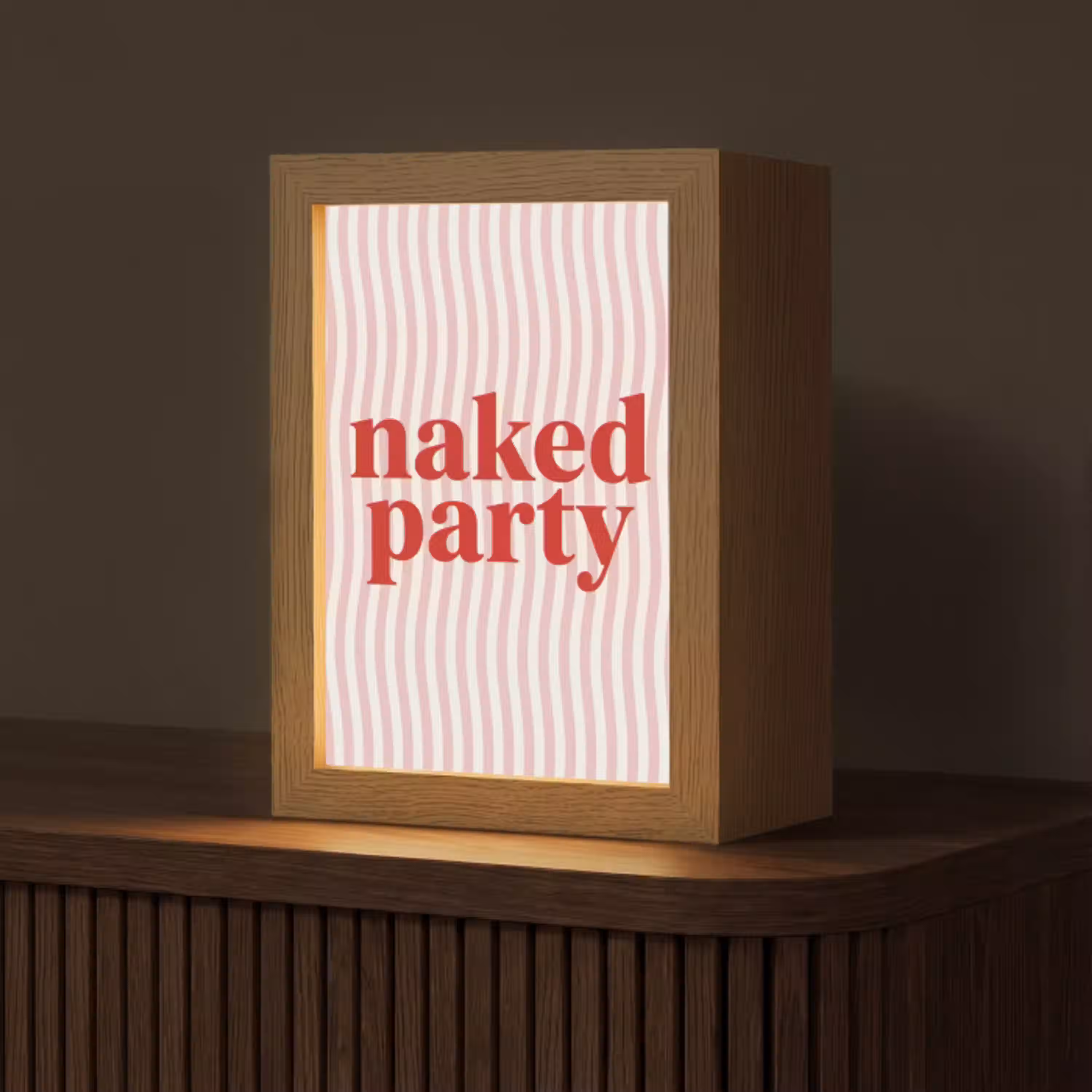 Tekst - Modern - Strepen Light Box met kabel (Tafellamp) klein -z3d_website