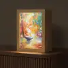 Kleurrijk - Olieverf - Water - Boot Light Box met kabel (Tafellamp) klein -z3d_website