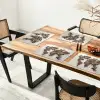Wereldkaart - Stenen - Wit Placemat vinyl groot -zzsfeer4_Kitchenyeah-website