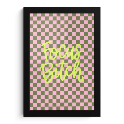 Focus - Vakken - Roze fotolijst zwart zonder passe partout klein -3d