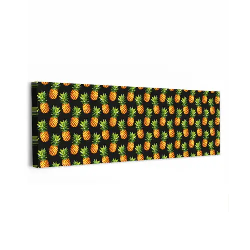 Tropische - Ananas - Zwart canvas 2cm klein 828 -z3d