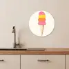 Schepijs - Hoorntje - Illustratie - Minimalistisch KitchenYeah - Keuken - Wandcirkel Forex klein -sfeer3