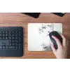 Bamboestammen - Water - Minimalistisch - Wit muismat rubber klein -toetsenbord