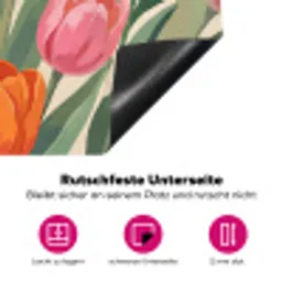 Tulpen - Abstract - Kleurrijk Inductie beschermer vinyl 3mm klein -zzzzzzz-lf-onderkant