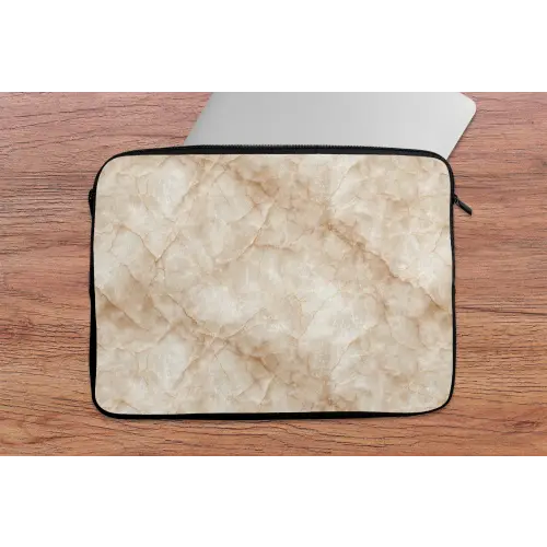Kristalstructuur - Bruin - Marmer laptophoes neopreen klein 279 -tafel