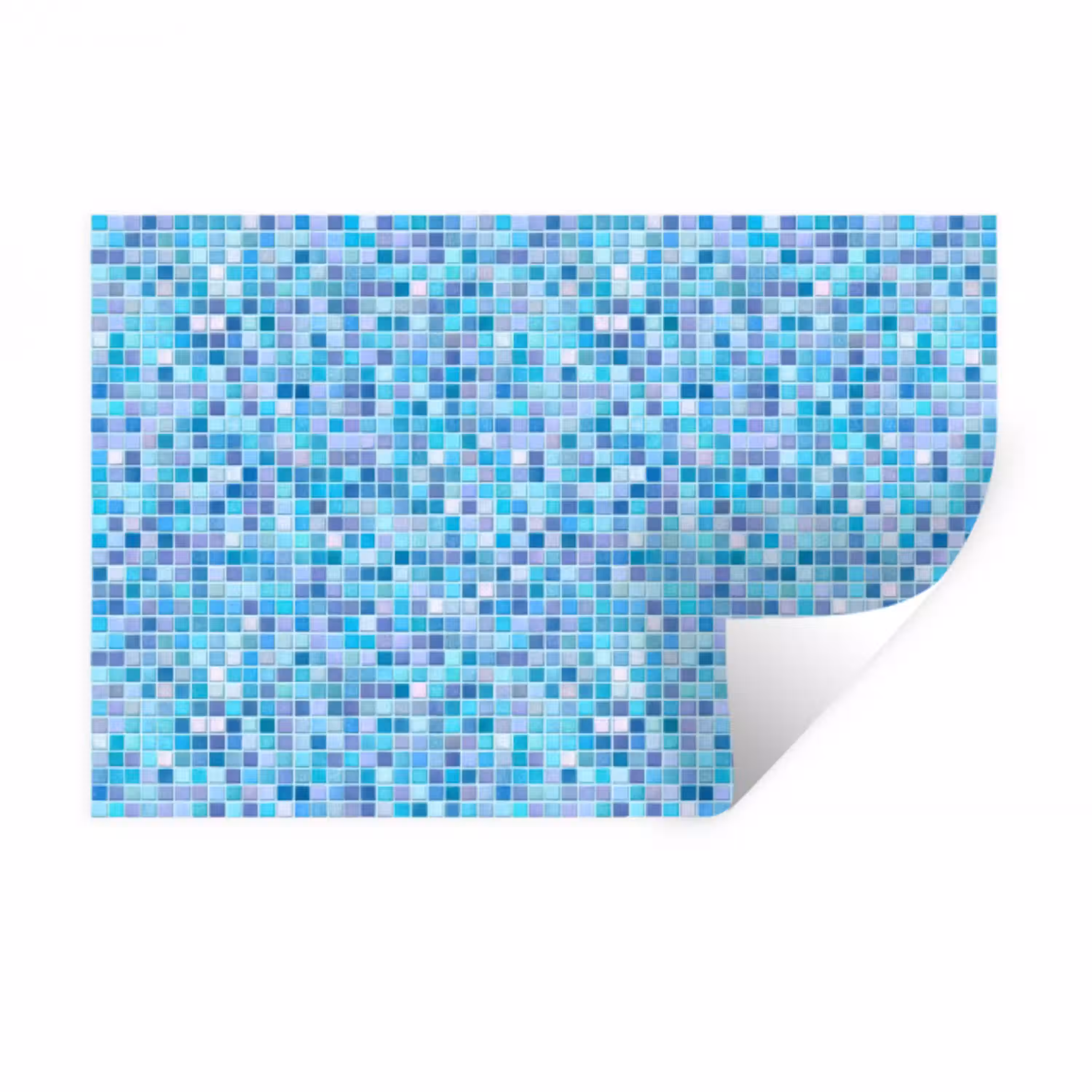 Mozaïek - Patroon - Turquoise Muursticker klein 286 -3d