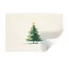 Kerstboom - Illustratie - Ster - Sneeuw Muursticker klein -3d