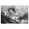 Krijger - Draak - Grijs Placemat vinyl groot -zzsfeer1_Kitchenyeah-website