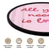 Tekst - Roze - Love - Hart Fotolijst rond zonder passe partout klein -closeup_NL