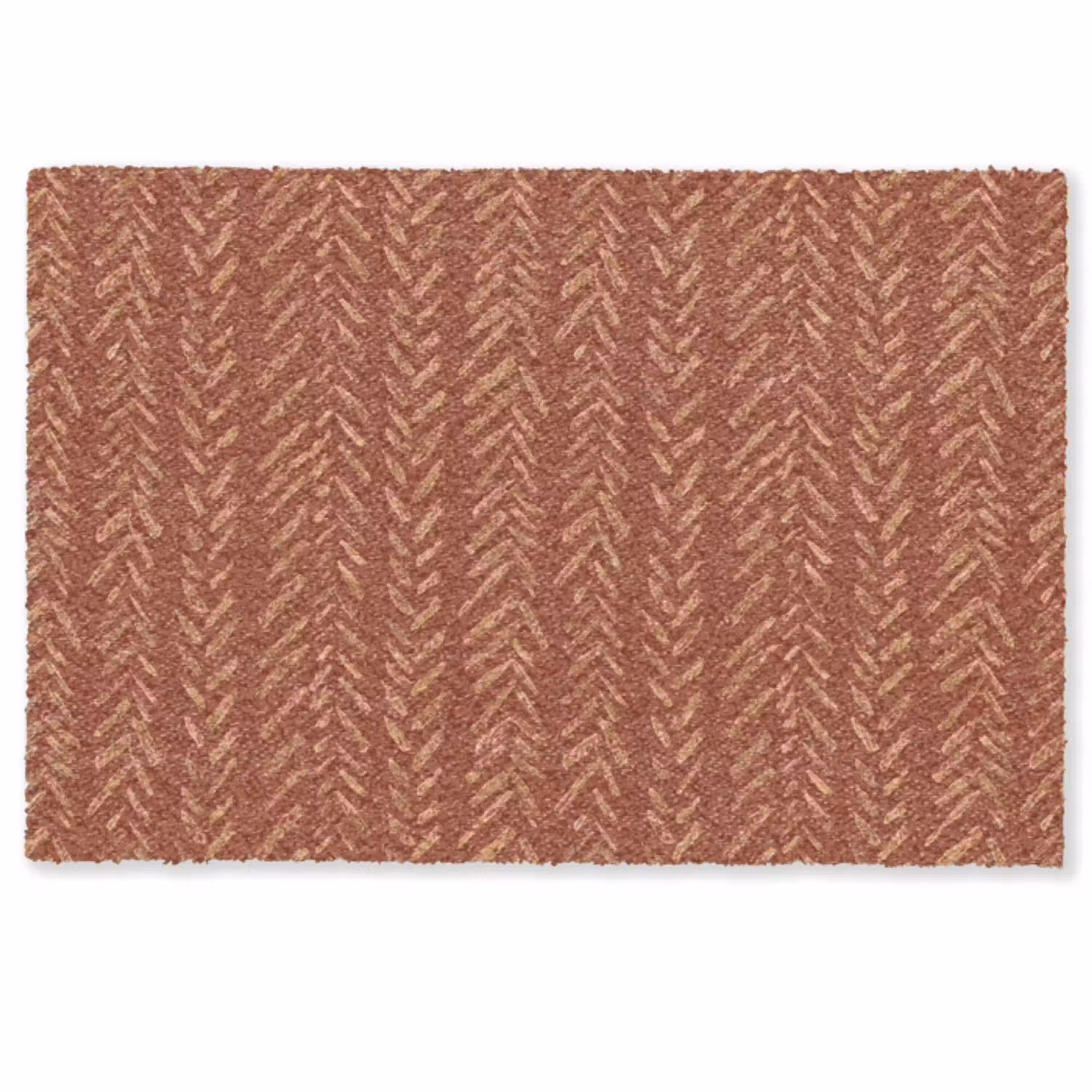 Terracotta - Visgraat - Ambachtelijk - Patroon Deurmat klein 898 -zkaufland3d