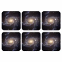 Kosmos - Sterrenstelsel - Donker onderzetter kurk middel -3d