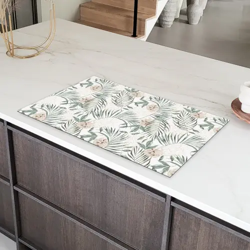 Bohemian - Bladeren - Bloemen - Tropisch Inductie beschermer vinyl 3mm groot -sfeer8