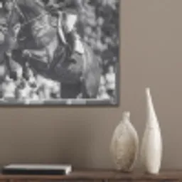 Springen - Paard - Zwart - Wit PET vilt klein -sfeer6_closeup